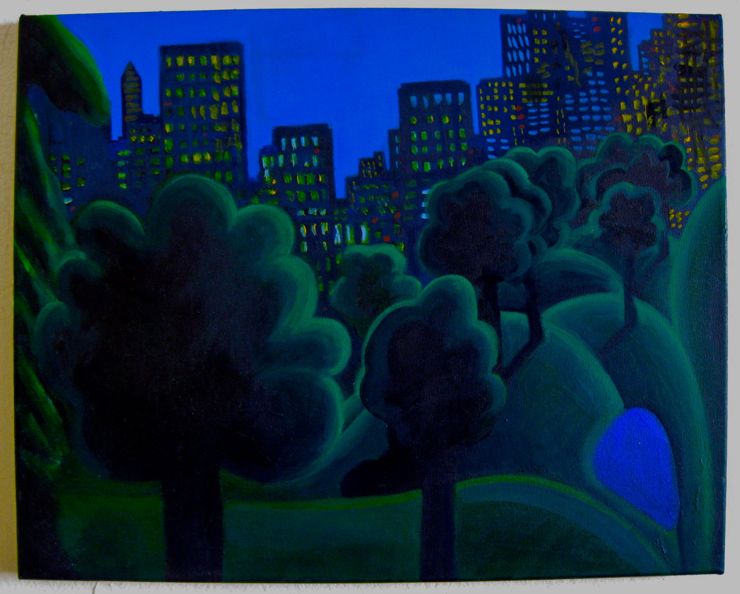 City and Nature at Night, 2010, 16 x 20”